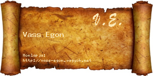 Vass Egon névjegykártya