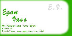 egon vass business card